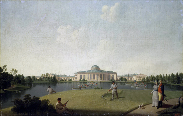 Патерсен, Бенжамен - Вид Таврического дворца со стороны сада, XIX в.