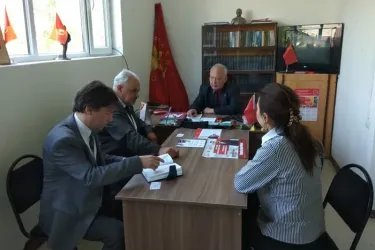 Наблюдатели от МПА СНГ в штабе Коммунистической народной партии Казахстана