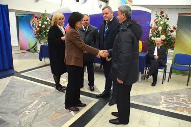Абдуджаббор Азизи, Хисрав Абдуназар, Дмитрий Кобицкий и Виктор Когут  на избирательном участке