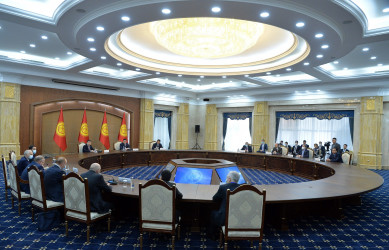 Встреча с исполняющим обязанности Президента Кыргызской Республики, 08.01.2021