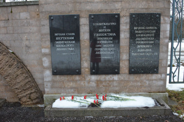 Торжественно-траурная церемония на Пискаревском мемориальном кладбище, 27.01.2021