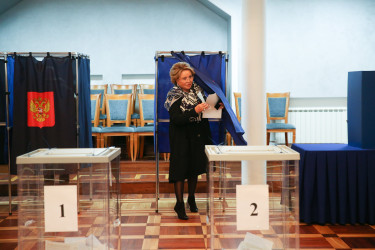 Валентина Матвиенко проголосовала на выборах депутатов Государственной Думы  