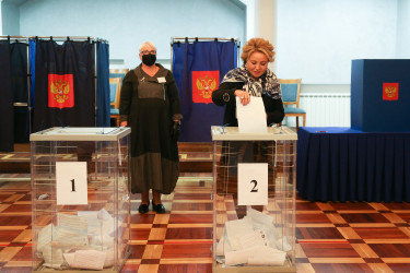 Валентина Матвиенко проголосовала на выборах депутатов Государственной Думы  