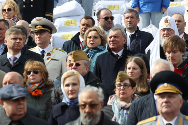 Глава Совета Федерации России Валентина Матвиенко на Параде на Красной площади. 9 мая 2022