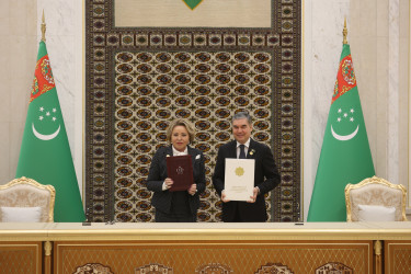 Верхние палаты парламентов России и Туркменистана подписали соглашение о сотрудничестве