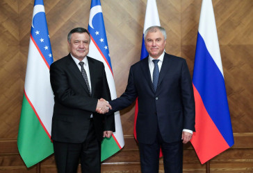 Встречи спикеров парламентов России и Узбекистана в Москве. 5 июля 2022