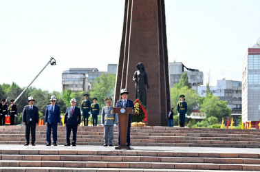 Председатель Жогорку Кенеша Кыргызстана Нурланбек Шакиев. 9 мая 2023 года