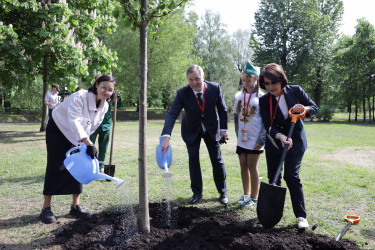 Участники Х НМЭК высадили деревья в Таврическом саду. 26 мая 2023