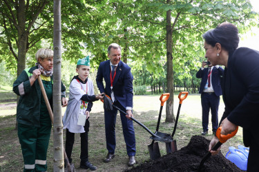 Участники Х НМЭК высадили деревья в Таврическом саду. 26 мая 2023