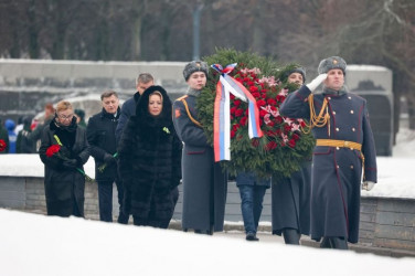 Торжественно-траурная церемония на Пискаревском мемориале. 27 января 2024