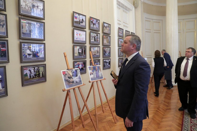 Dmitriy Kobitskiy Participated in Opening of Exhibition on Fight Against Pandemic
