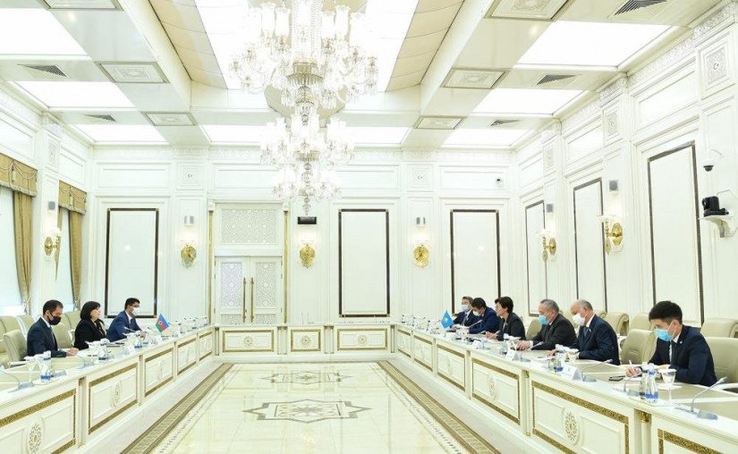 Sahiba Gafarova Holds Meeting With Delegation of Parliament of Republic of Kazakhstan