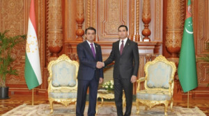 President of Turkmenistan Meets with Leadership of Tajik Parliament