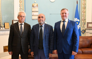 Dmitriy Kobitskiy Met with Chair of Intergovernmental Council of Road Workers Buri Karimov