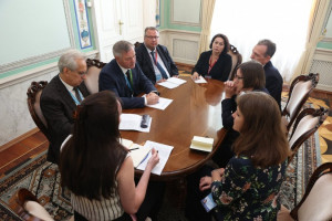 Dmitriy Kobitskiy Met with President of International Committee of Red Cross Mirjana Spoljaric Egger