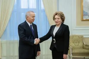 О развитии международного сотрудничества Валентина Матвиенко говорила с Президентом Республики Узбекистан