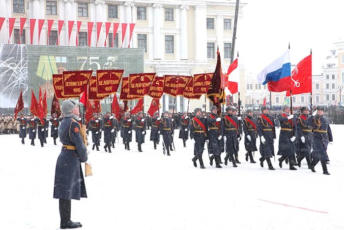 Делегация МПА СНГ посетила военный парад, посвященный 75-й годовщине полного освобождения Ленинграда от фашистской блокады
