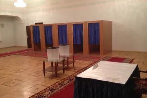 IPA CIS observers monitor Moscow polling station in the run-up to the presidential elections in Azerbaijan