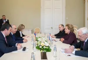 IPA CIS Chairperson meets with Speaker of the National Assembly of Armenia in St. Petersburg