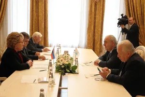 In the margins of the spring session of the IPA CIS Valentina Matvienko met with PABSEC Secretary General