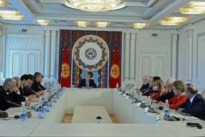 President of the Kyrghyz Republic Almazbek Atambayev met with the heads of missions of international observers at the presidential elections