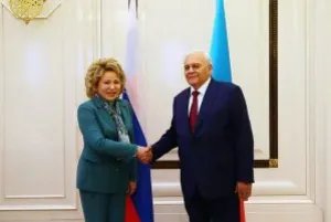 Meeting of Valentina Matvienko and Ogtay Asadov took place in Baku
