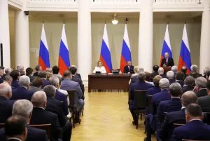 Vladimir Putin met with members of the Council of Legislators of the Russian Federation in the Tavricheskiy Palace